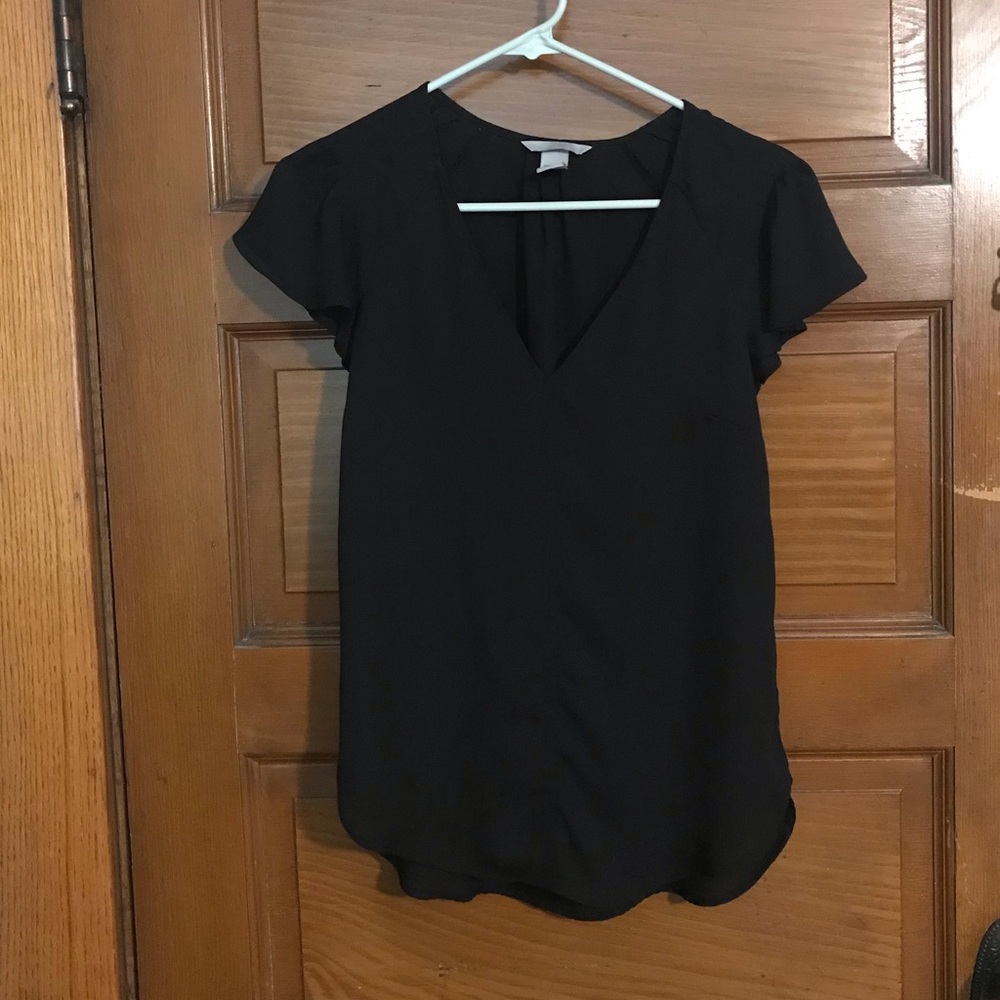 Simple professional cap-sleeve top